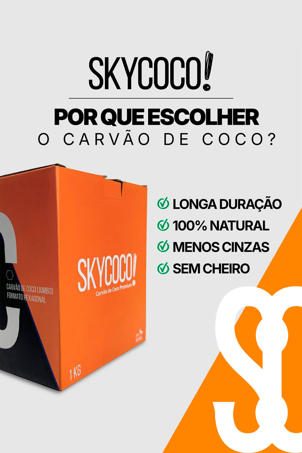 Sky Coco Carvão Premium 3